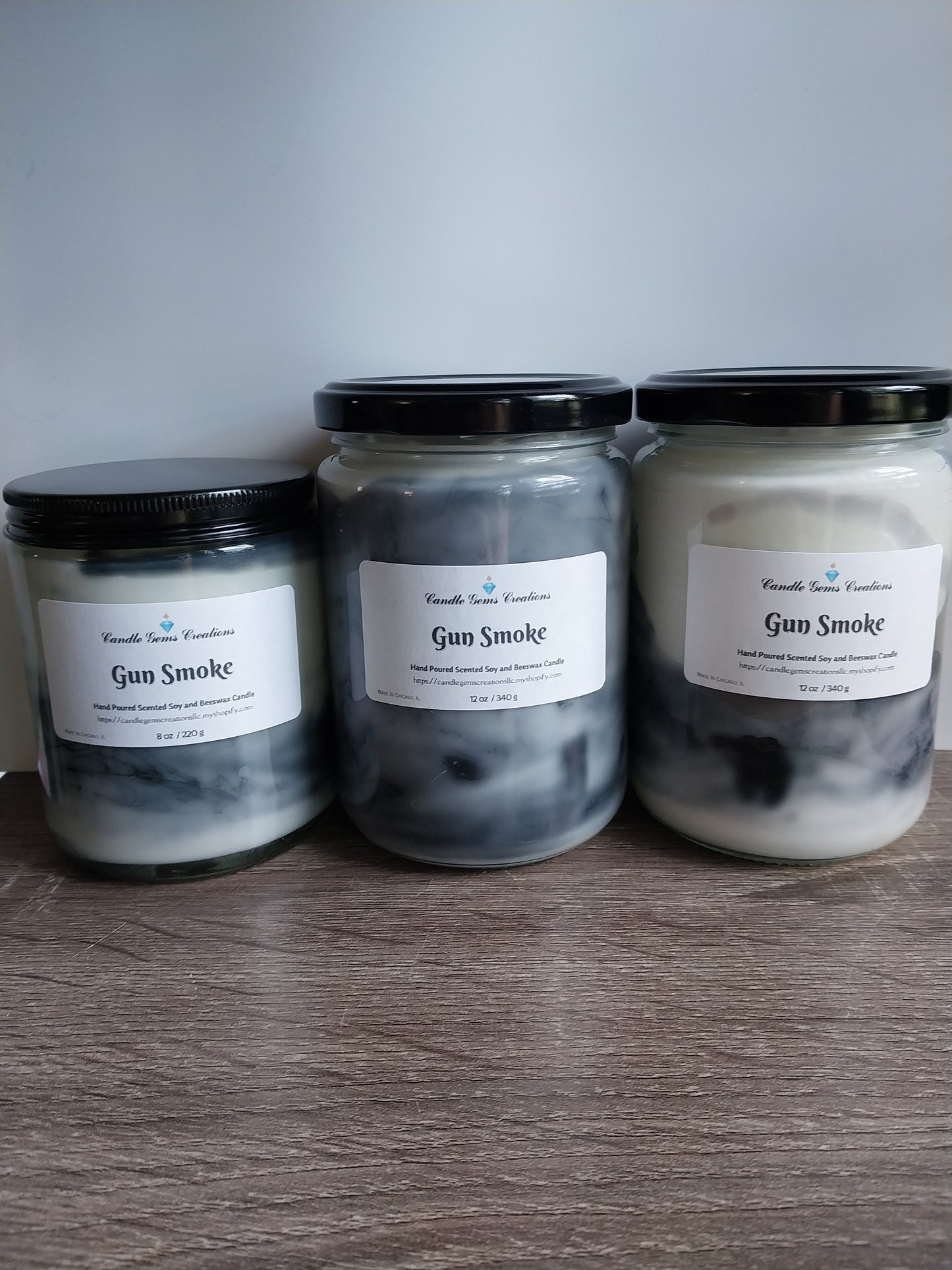 SALE Gun Smoke -limited edition Hand Poured Candle