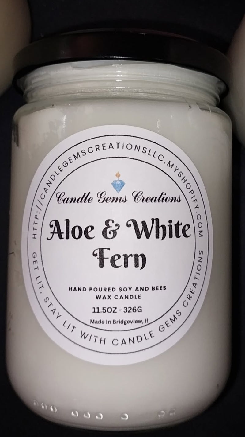 Aloe & White Fern hand Crafted Candle