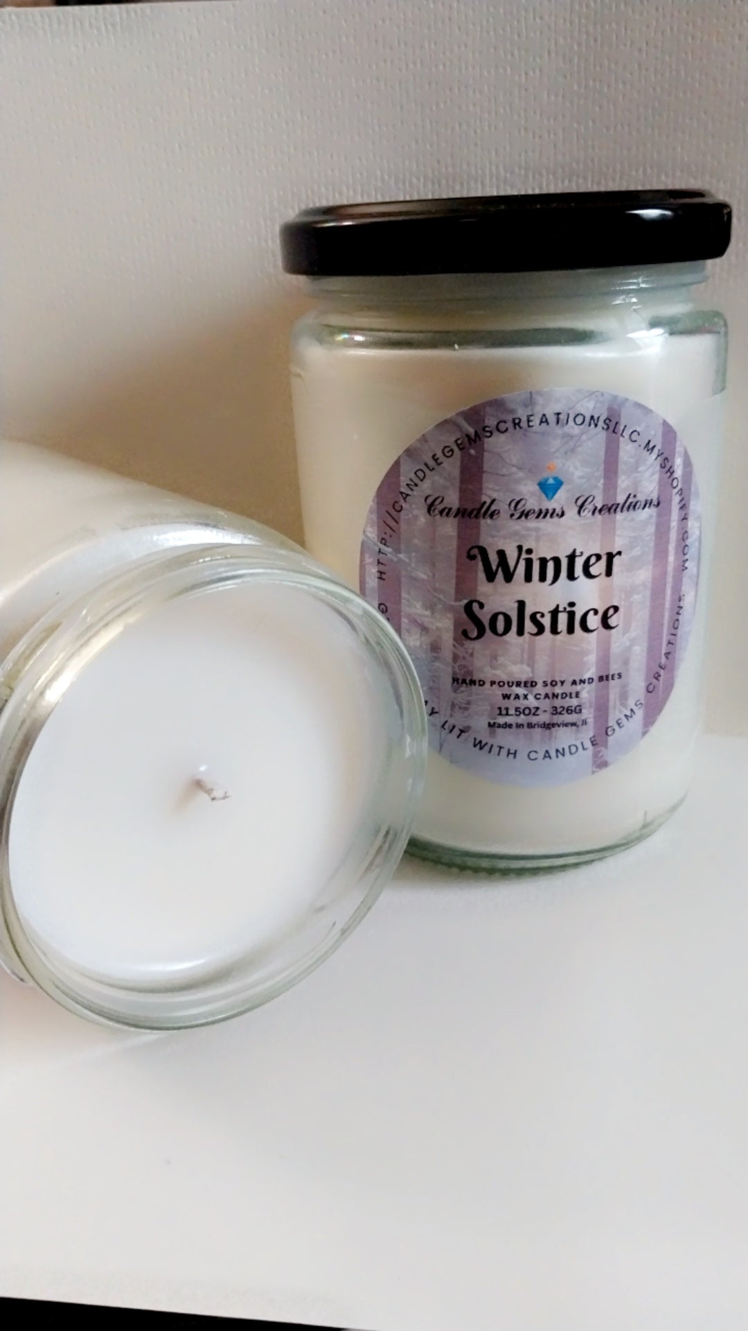 Winter Solstice hand poured candle