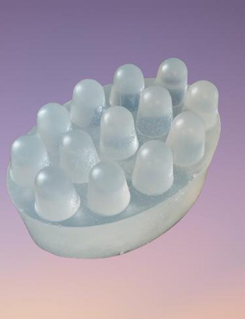 Hand crafted olive oil soap massage bar with natural lavender and lemon essential oil