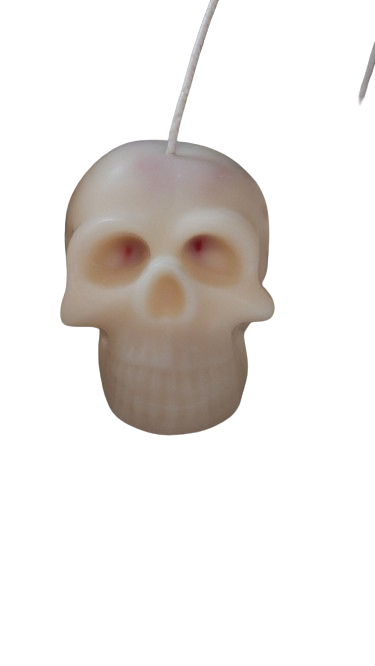 Bleeding skull candle