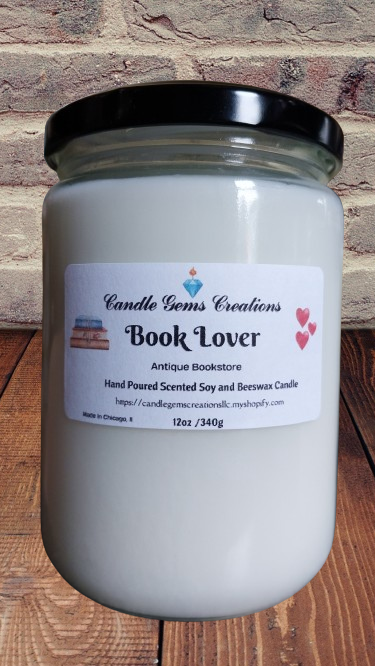 Book Lover Candle Hand Poured