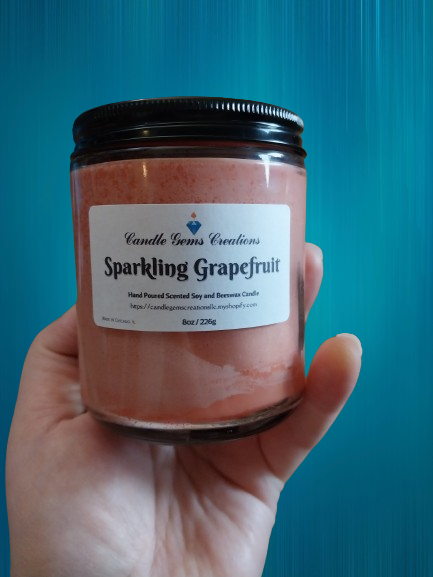 Sparkling Grapefruit Hand Poured Candle