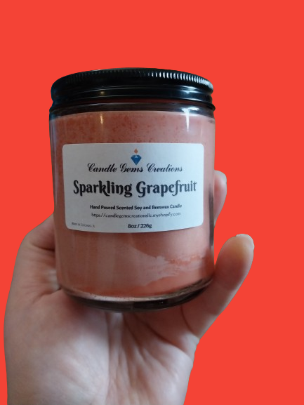 Sparkling Grapefruit Hand Poured Candle