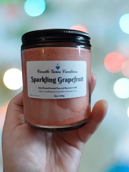 Sparkling Grapefruit Hand Poured Candle