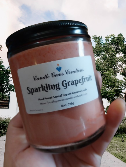 Sparkling Grapefruit Hand Poured Candle