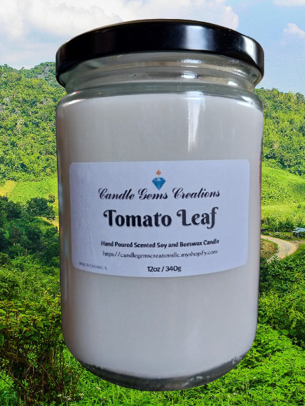 Tomato Leaf Hand Poured Candle