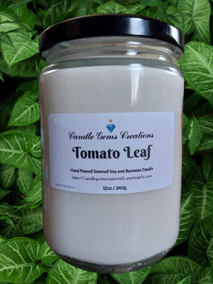 Tomato Leaf Hand Poured Candle