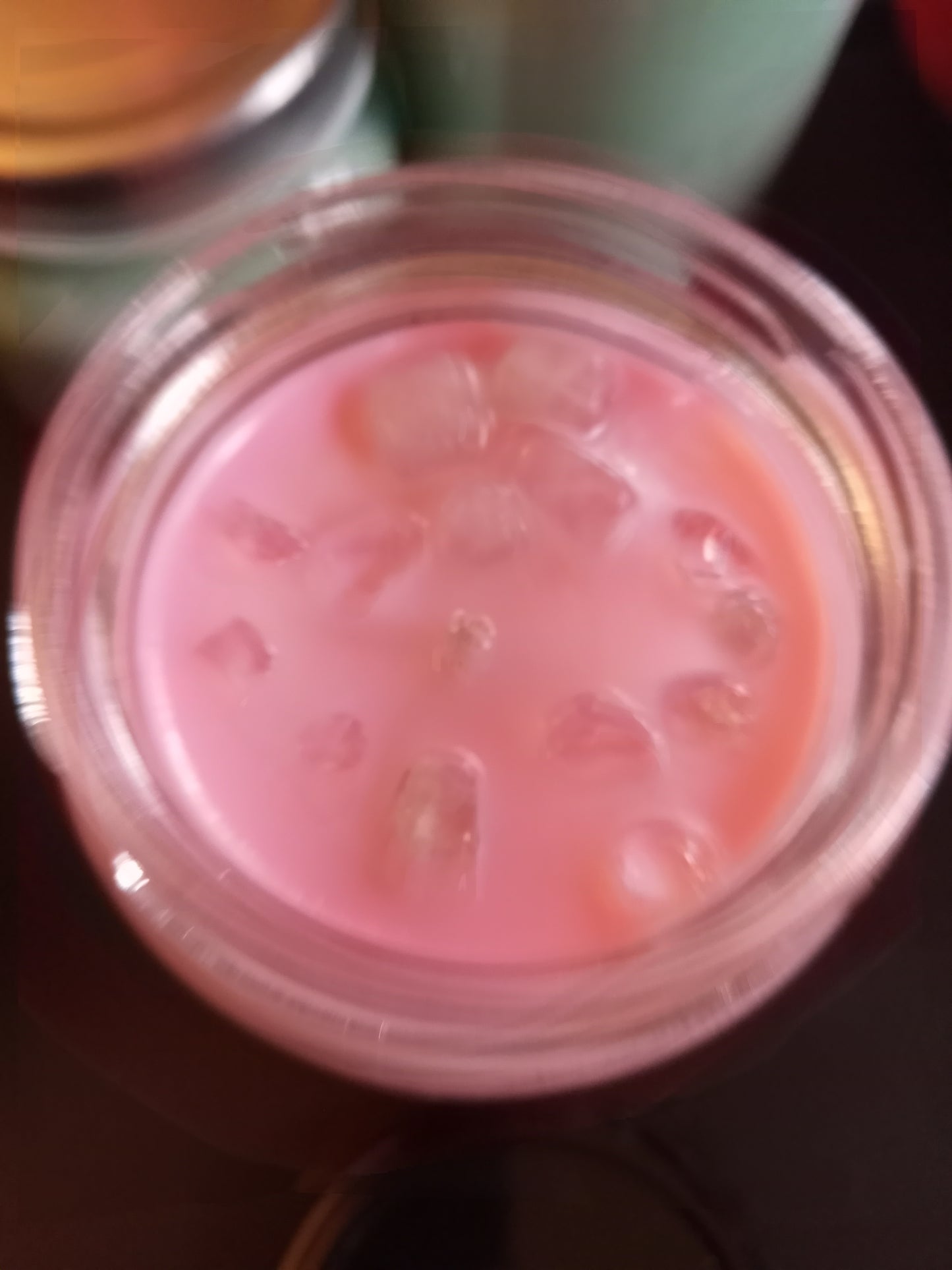 CLEARANCE Sugar Crystals Hand Poured Candle with real gems