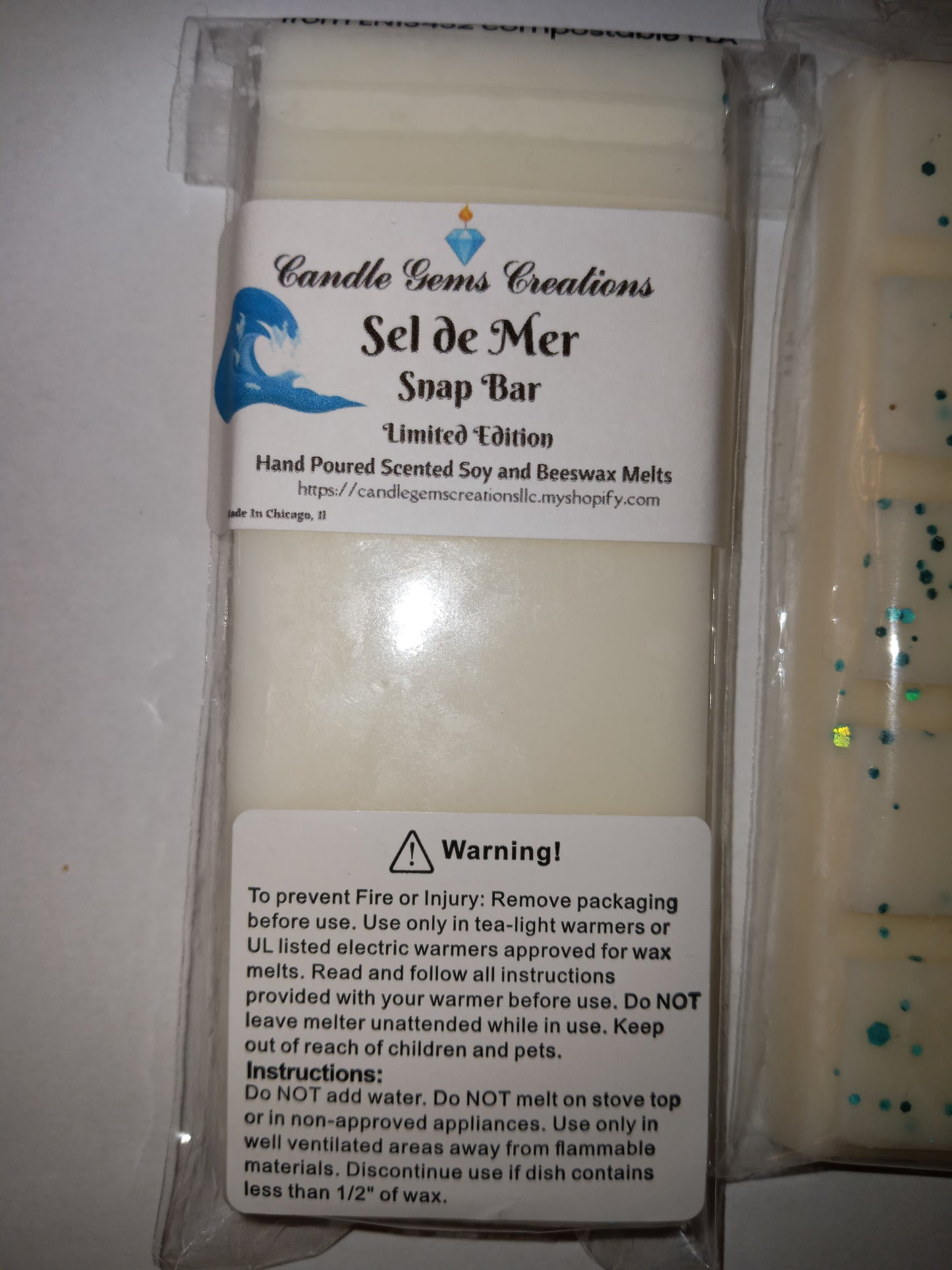 Sel De Mer Soy and Beeswax Snap Bar Wax Melts