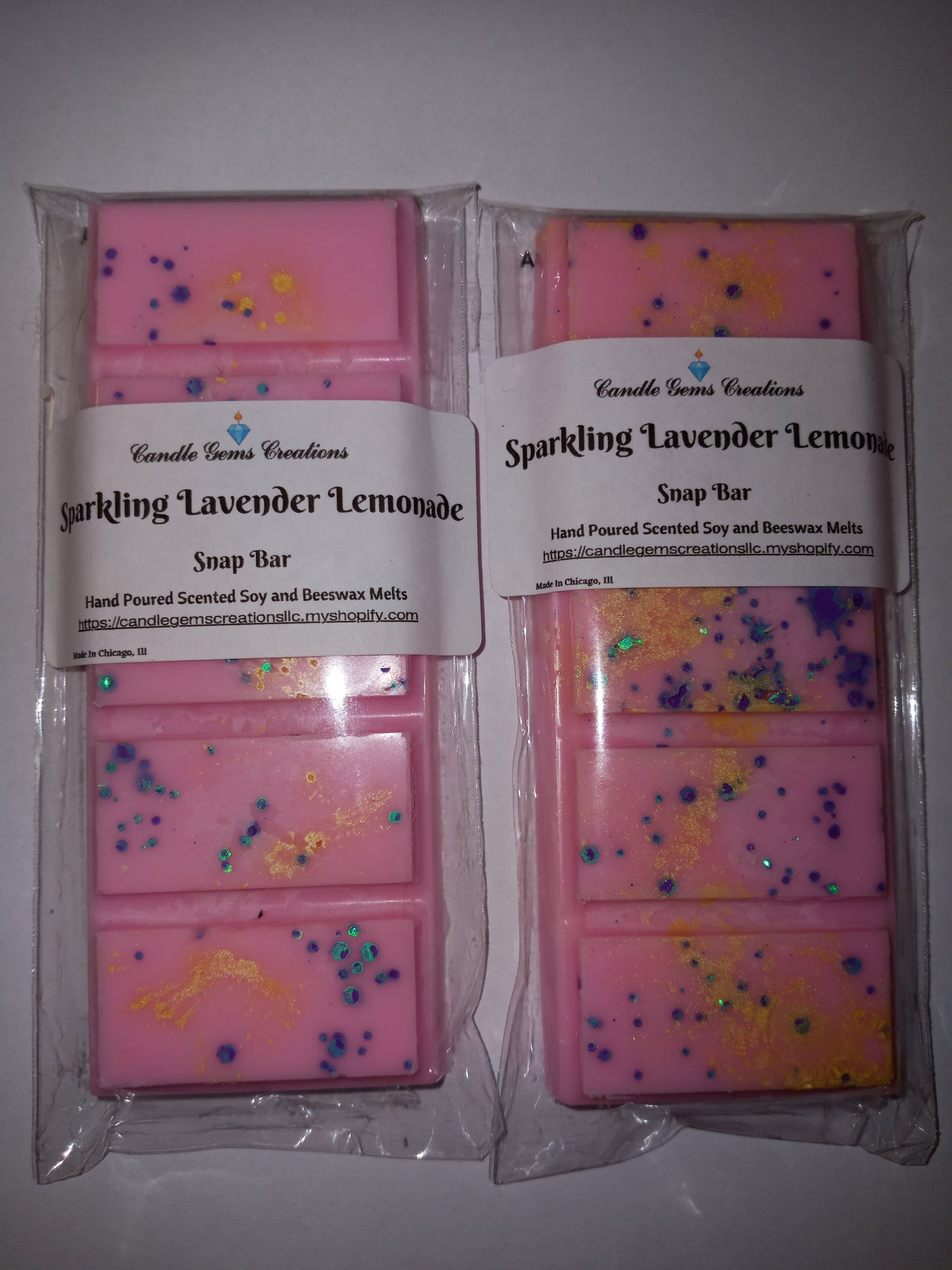 Sparkling Lavender Lemonade Limited Edition Soy and Beeswax Snap Bar Wax Melts