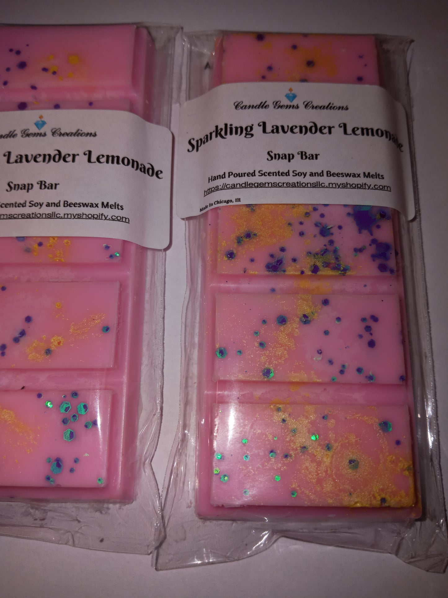 Sparkling Lavender Lemonade Limited Edition Soy and Beeswax Snap Bar Wax Melts