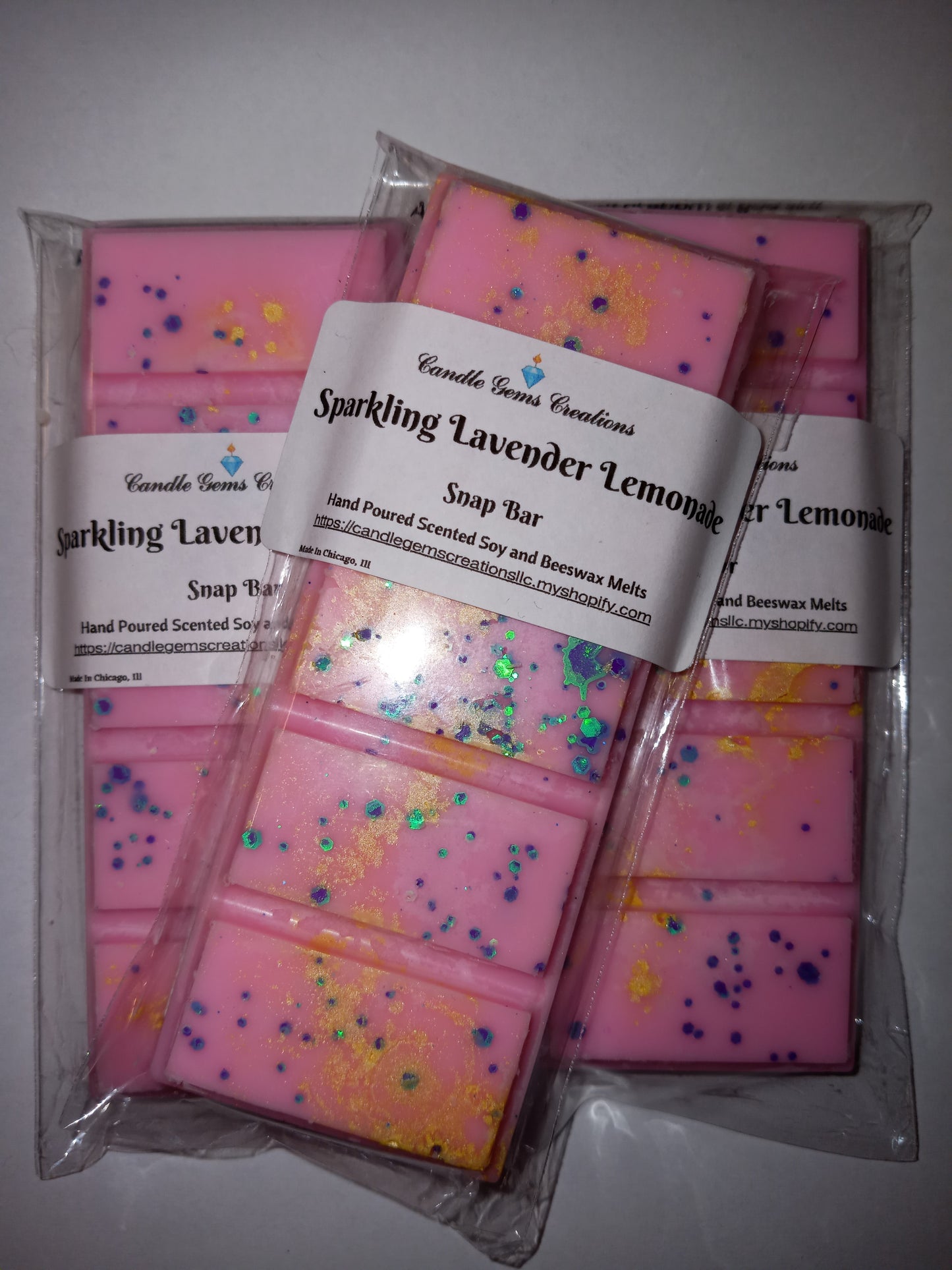 Sparkling Lavender Lemonade Limited Edition Soy and Beeswax Snap Bar Wax Melts