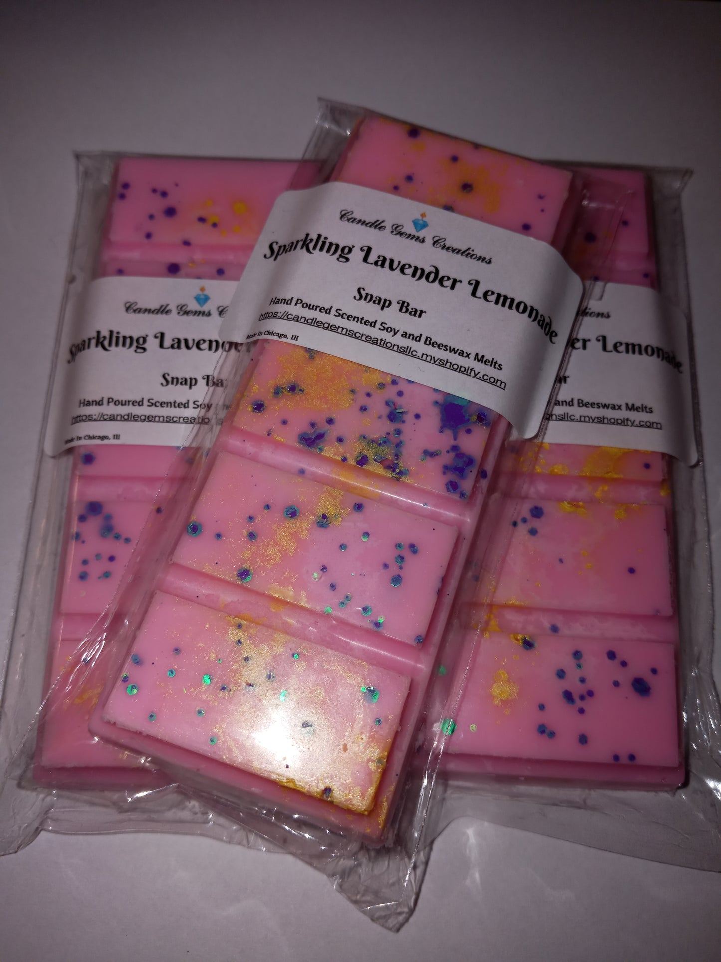 Sparkling Lavender Lemonade Limited Edition Soy and Beeswax Snap Bar Wax Melts