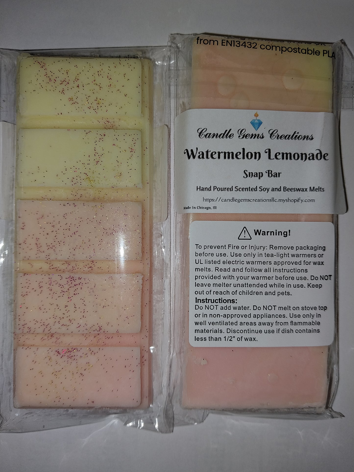 CLEARANCE Watermelon Lemonade Wax Melt Snap Bar