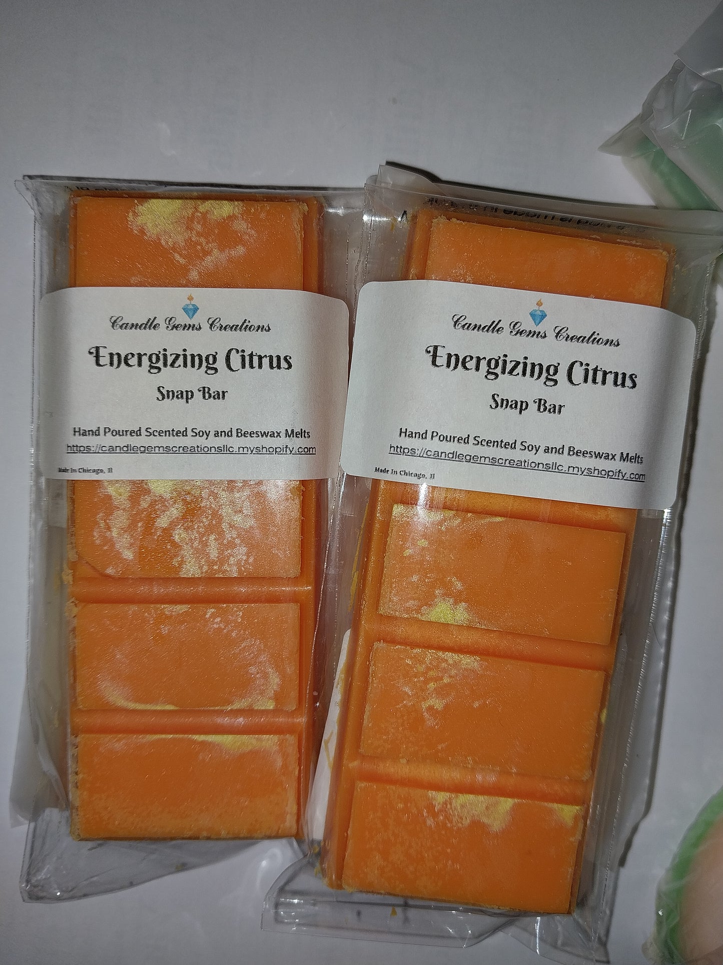 Energizing Citrus Wax melt snap bar