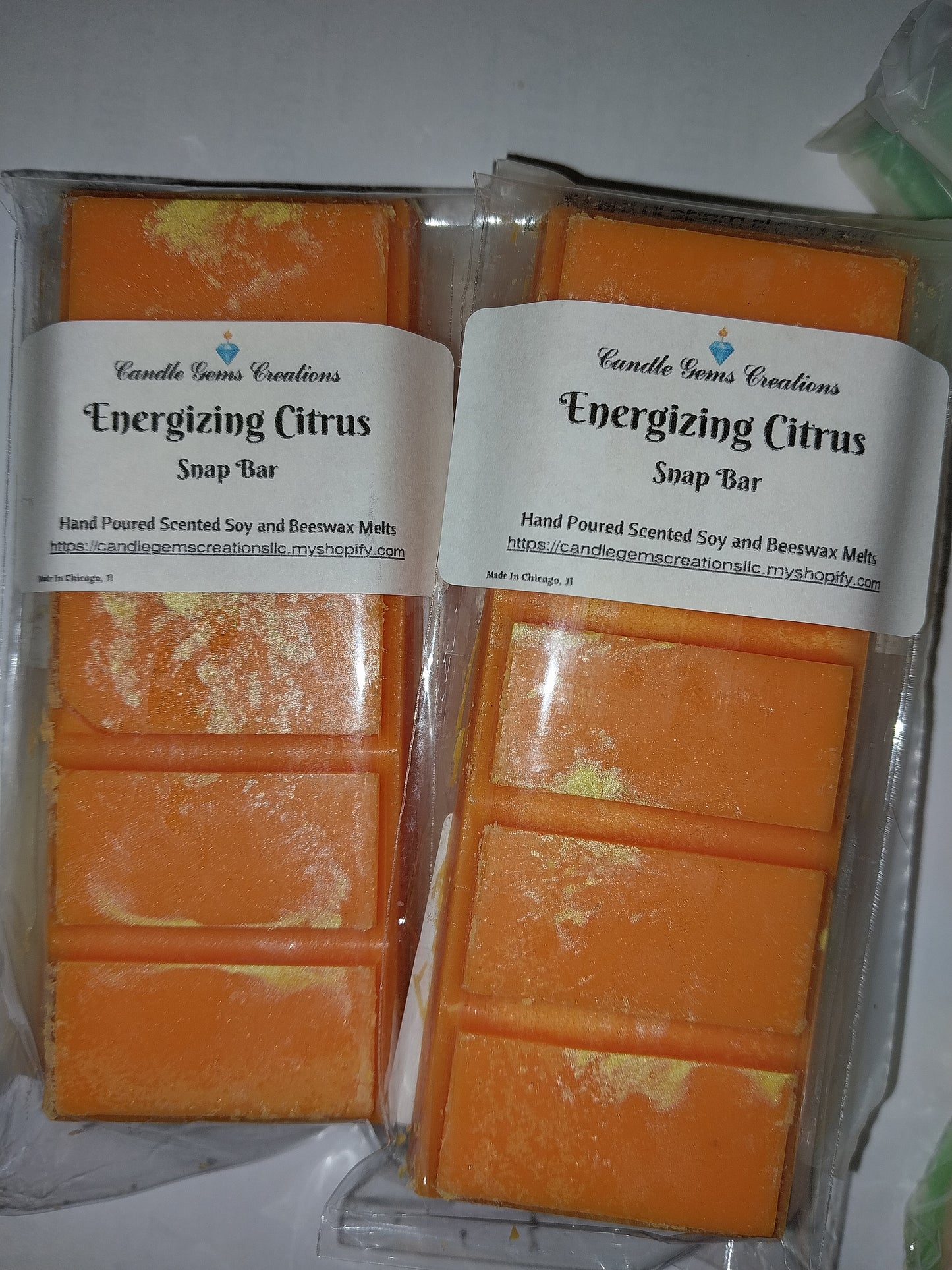 Energizing Citrus Wax melt snap bar