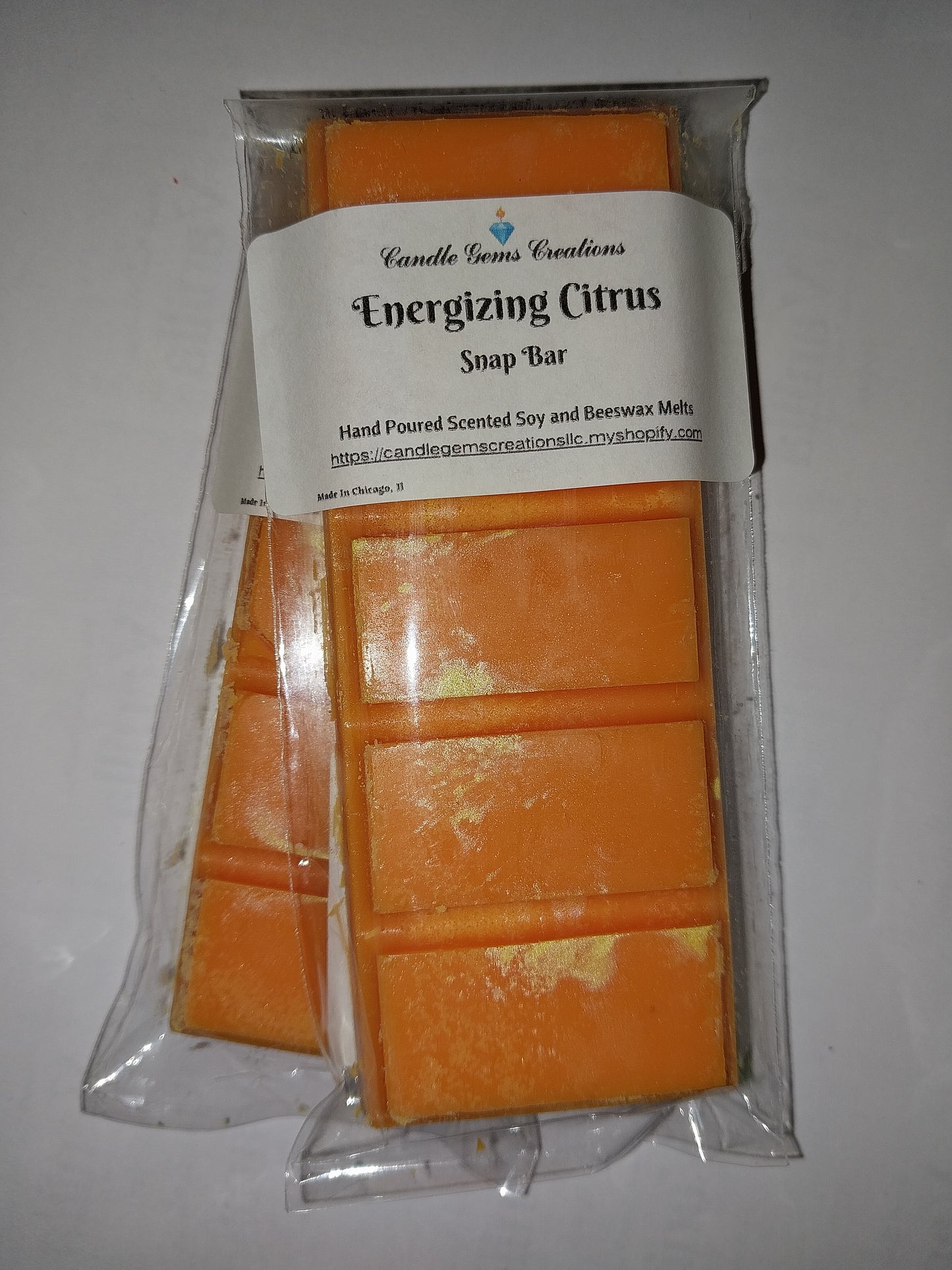 Energizing Citrus Wax melt snap bar