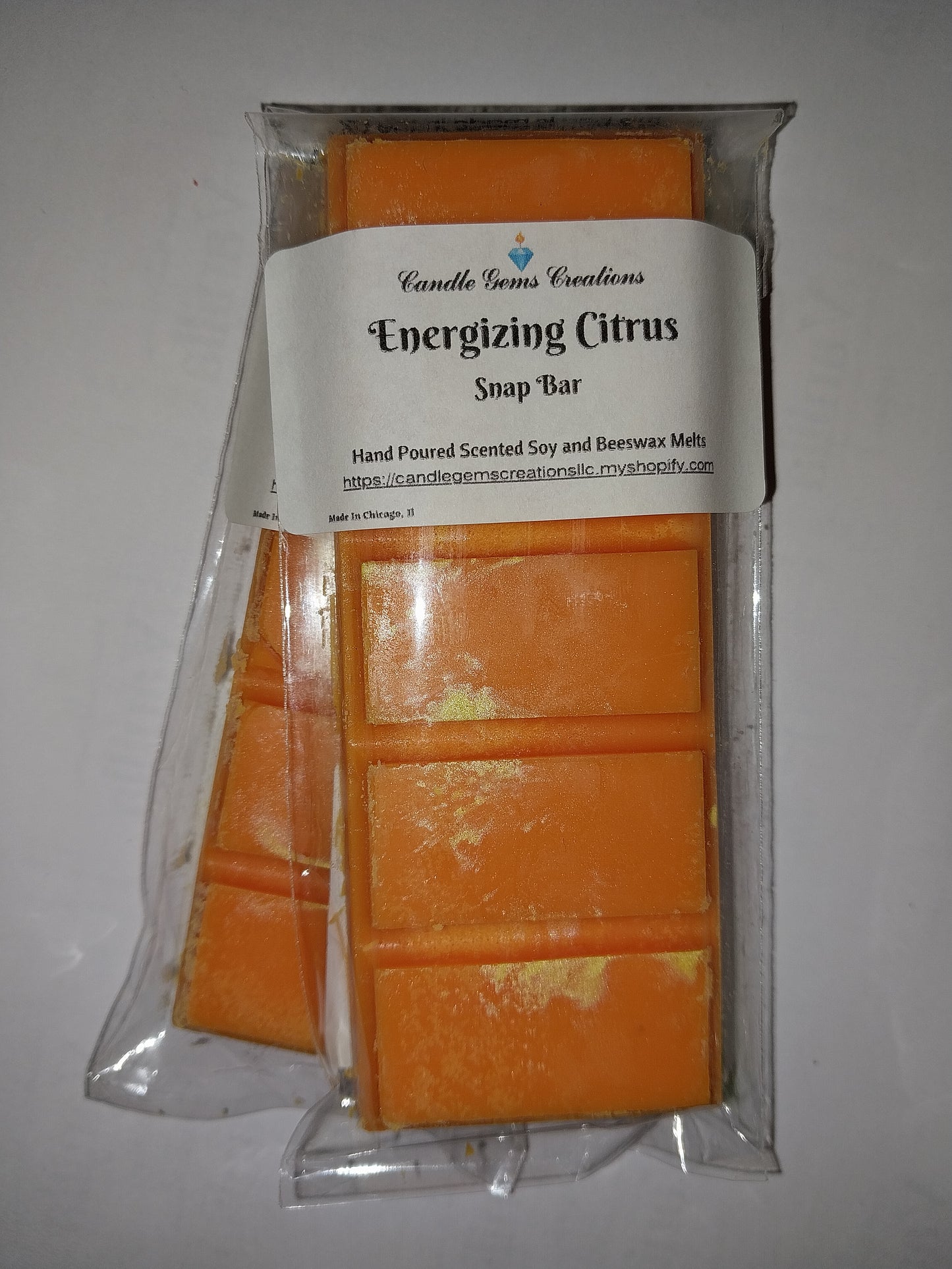 Energizing Citrus Wax melt snap bar