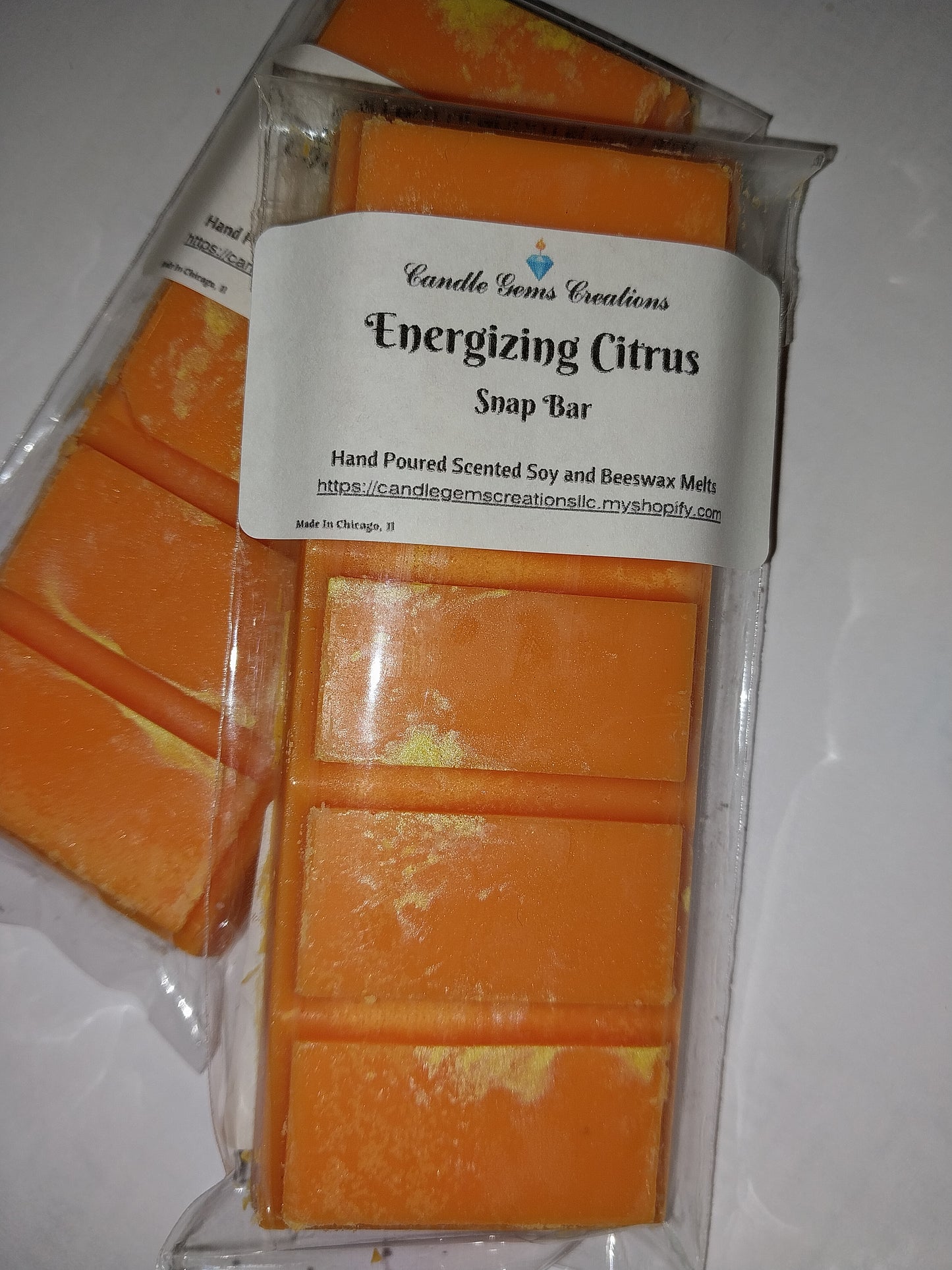 Energizing Citrus Wax melt snap bar