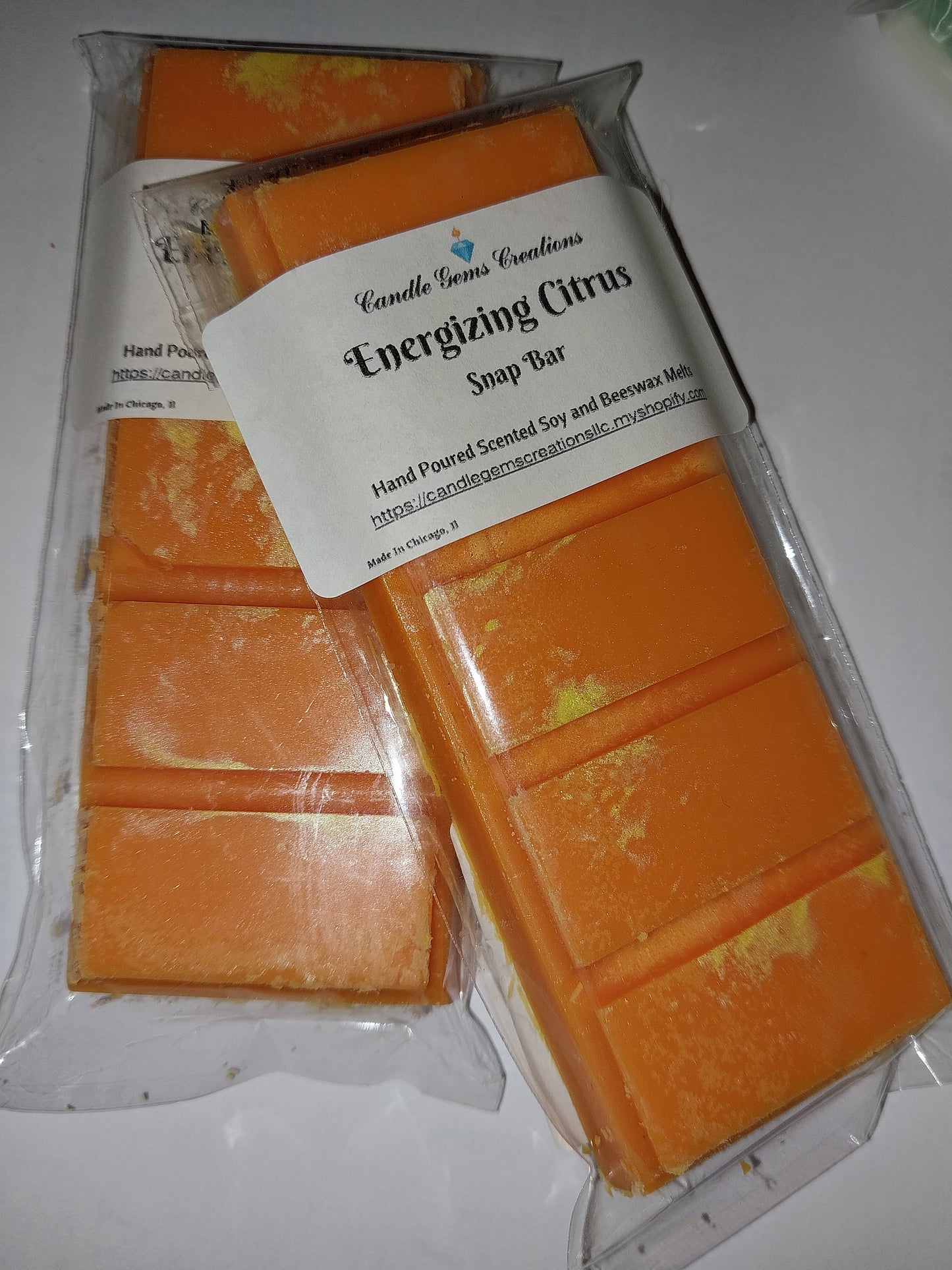 Energizing Citrus Wax melt snap bar