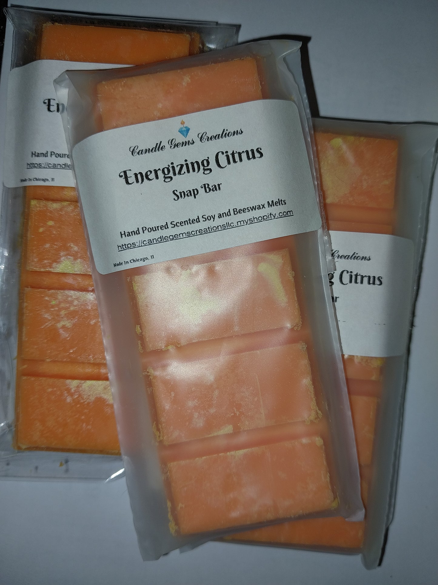 Energizing Citrus Wax melt snap bar