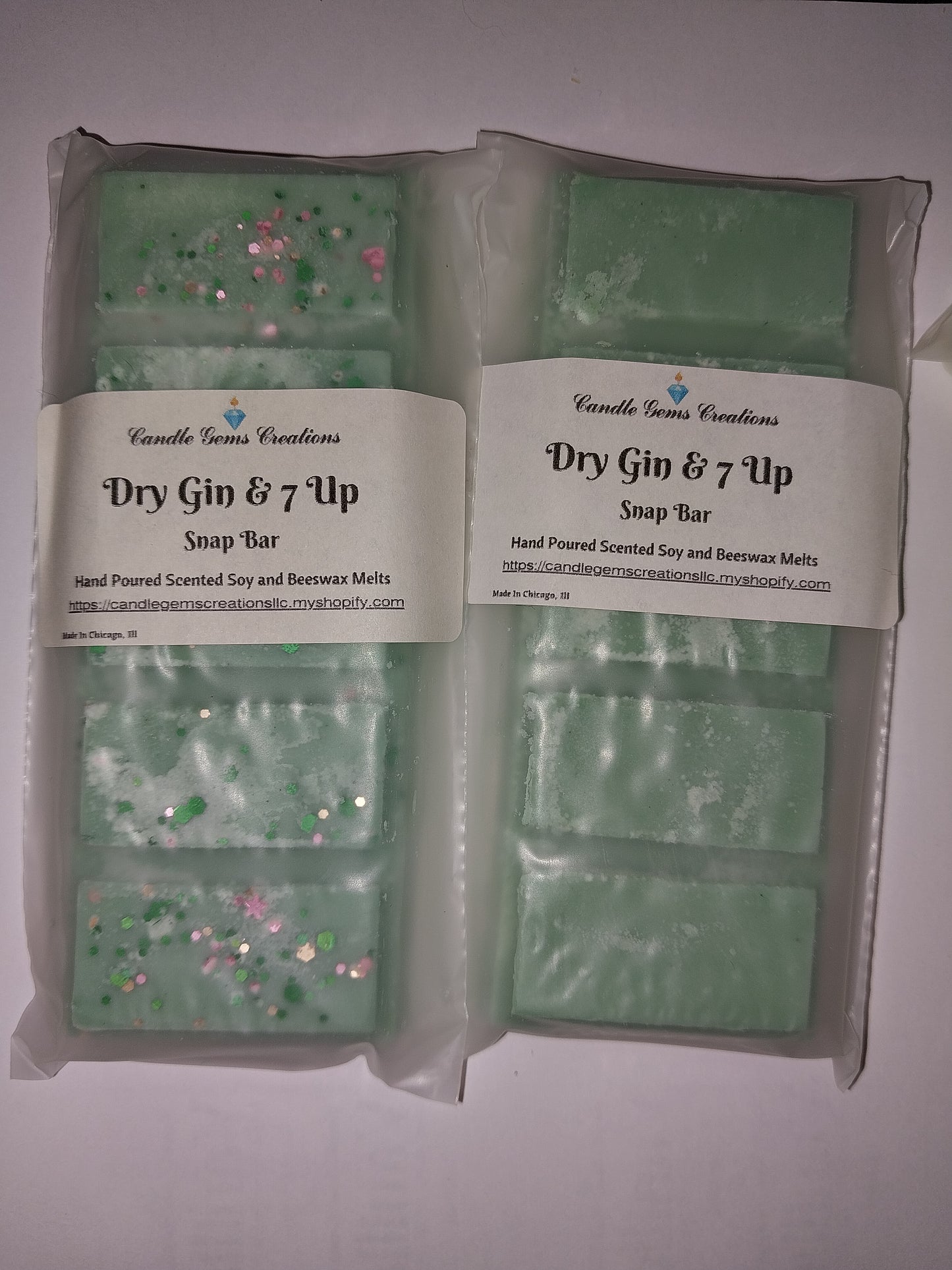 CLEARANCE Dry Gin and 7 Up Wax melt snap bar