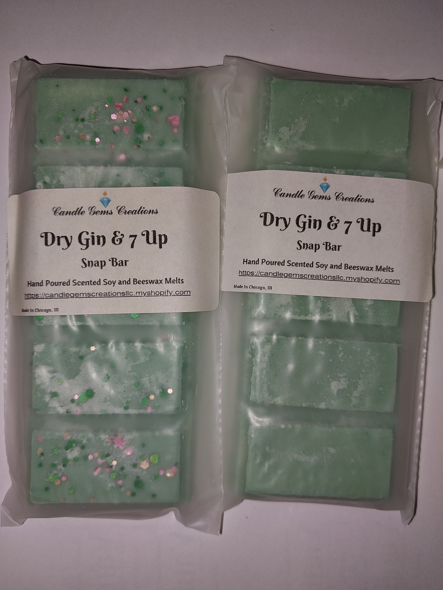 CLEARANCE Dry Gin and 7 Up Wax melt snap bar