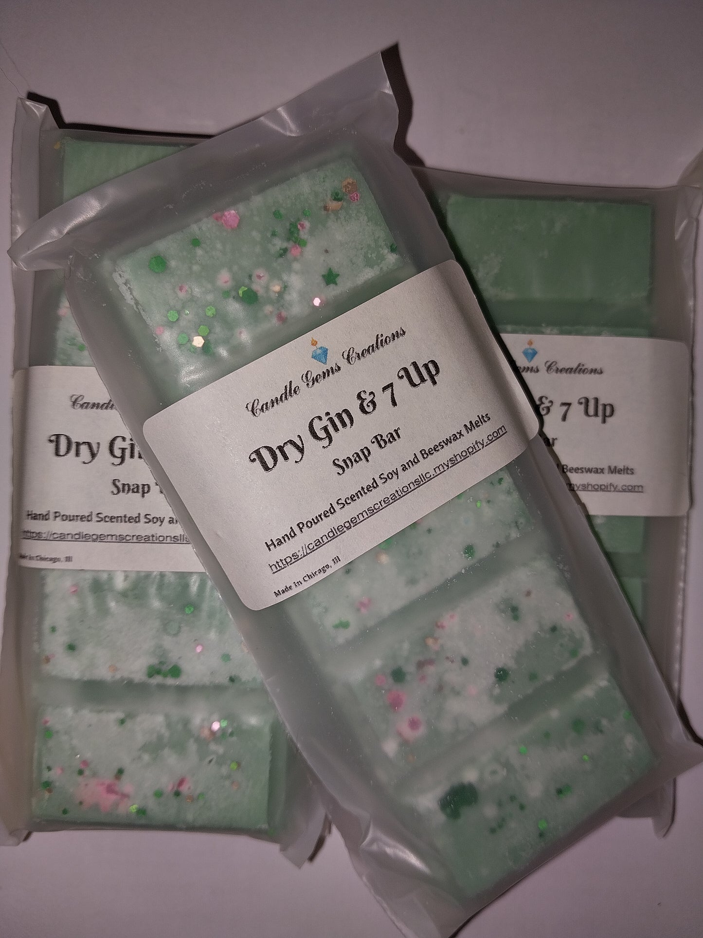 CLEARANCE Dry Gin and 7 Up Wax melt snap bar