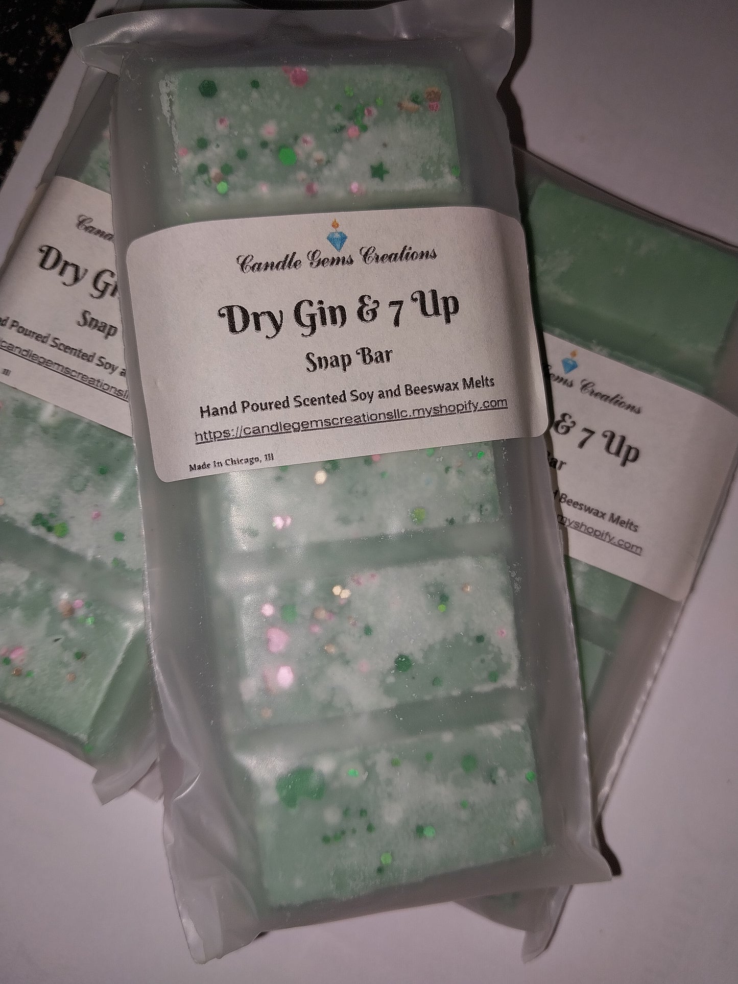 CLEARANCE Dry Gin and 7 Up Wax melt snap bar