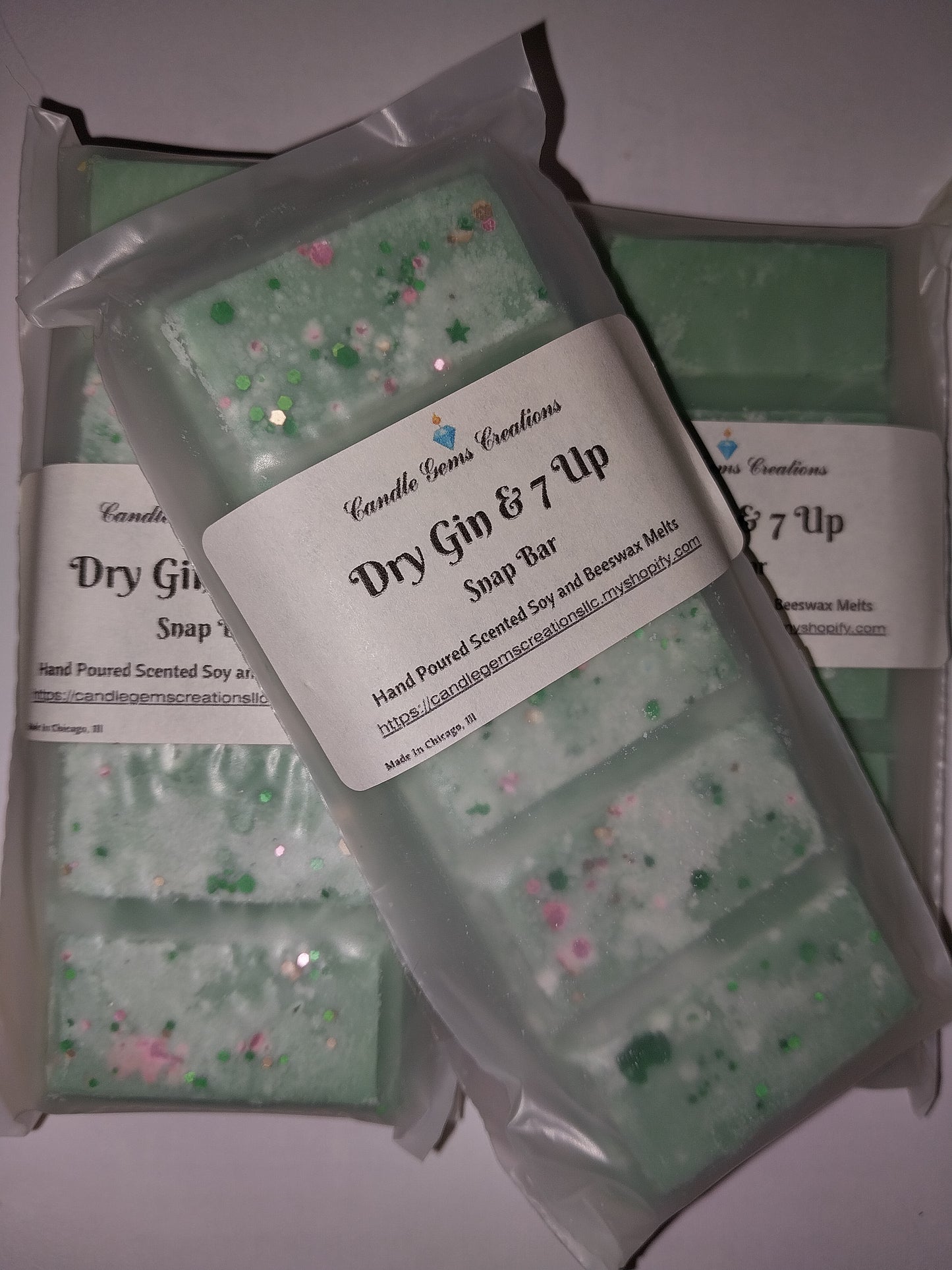 CLEARANCE Dry Gin and 7 Up Wax melt snap bar