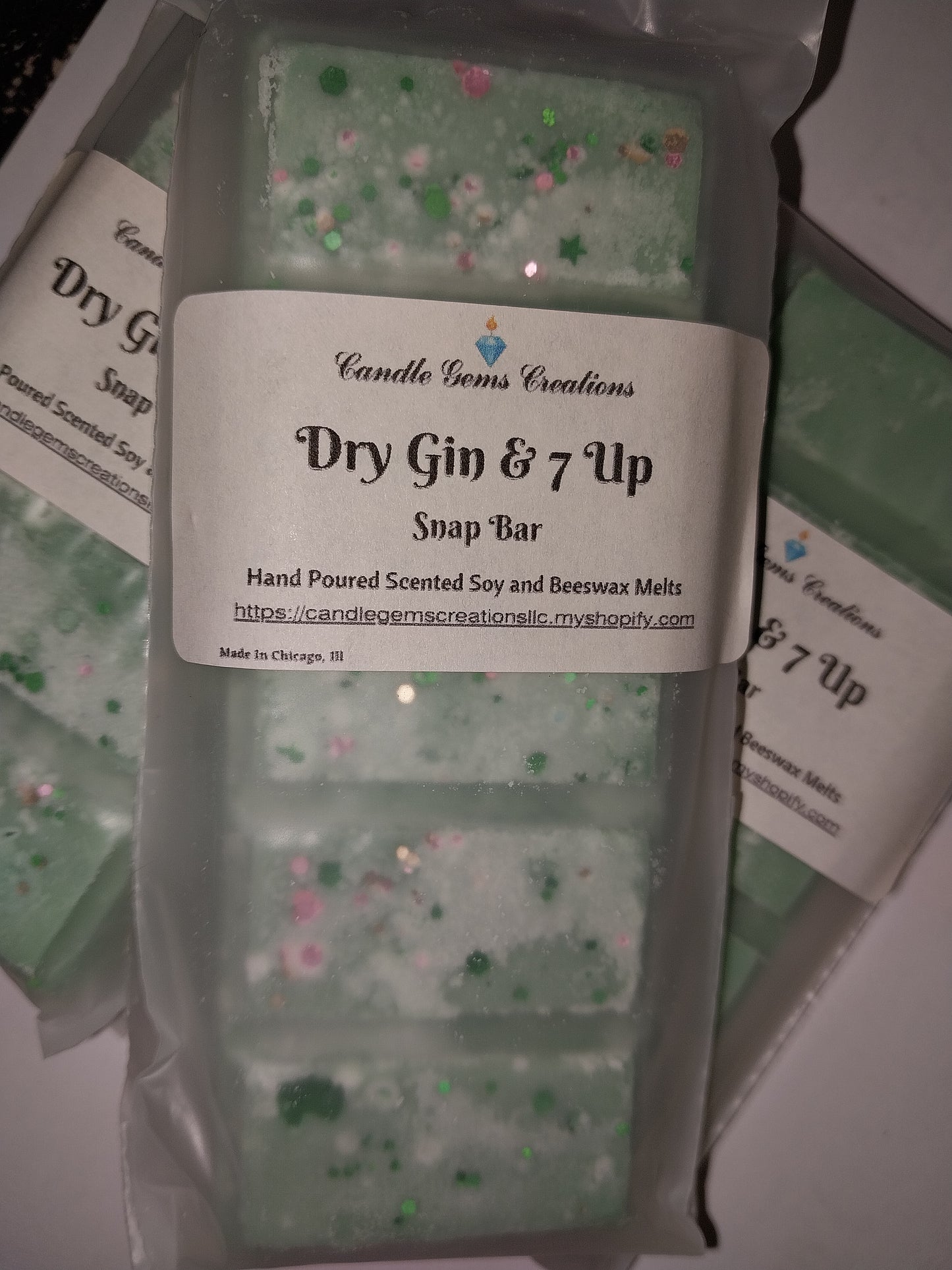 CLEARANCE Dry Gin and 7 Up Wax melt snap bar