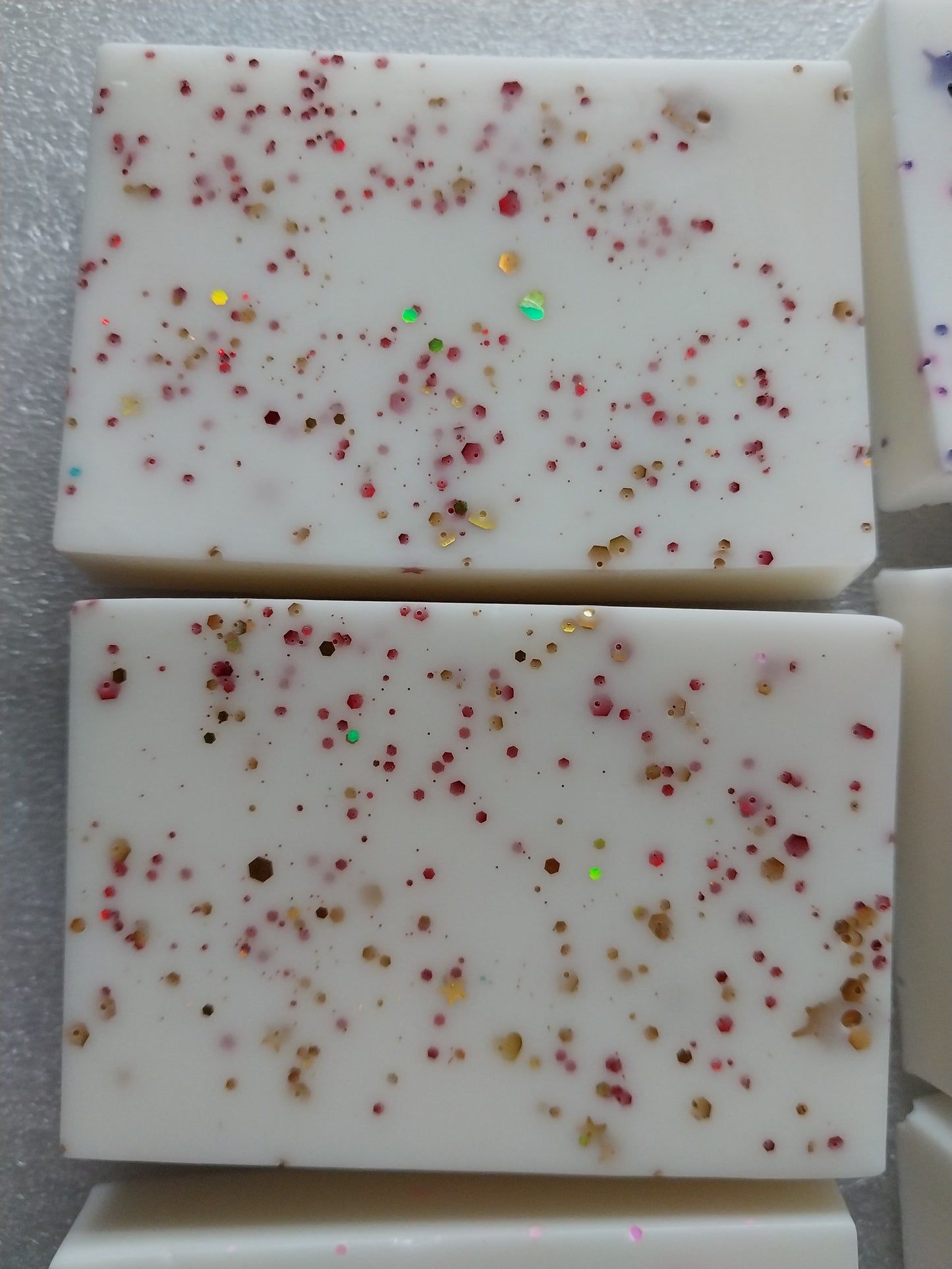 Glitter Goats Milk Soap Bars Hand Crafted Frankincense Essential oil