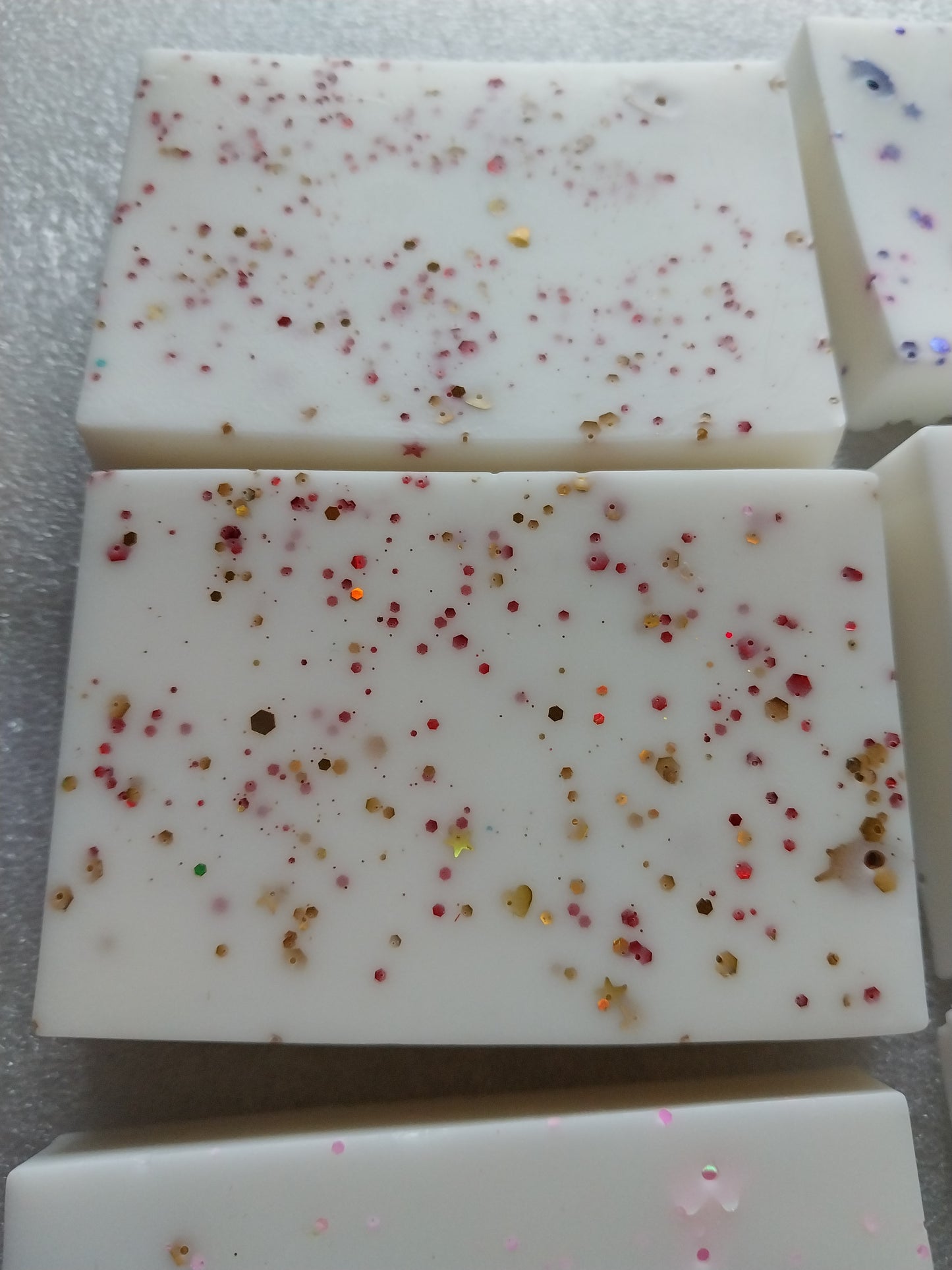 Glitter Goats Milk Soap Bars Hand Crafted Frankincense Essential oil