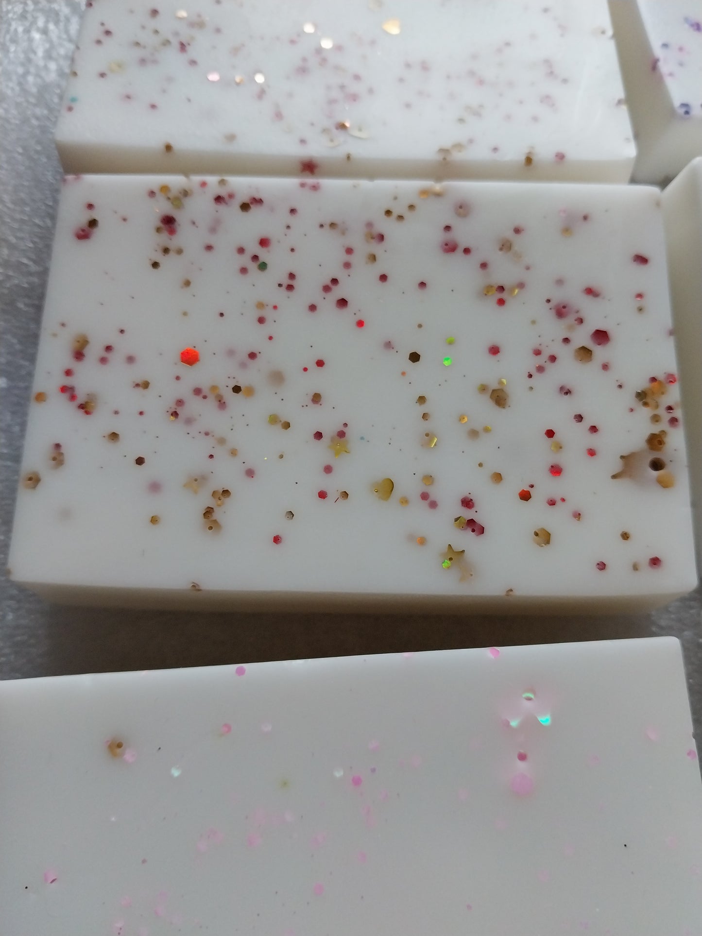 Glitter Goats Milk Soap Bars Hand Crafted Frankincense Essential oil