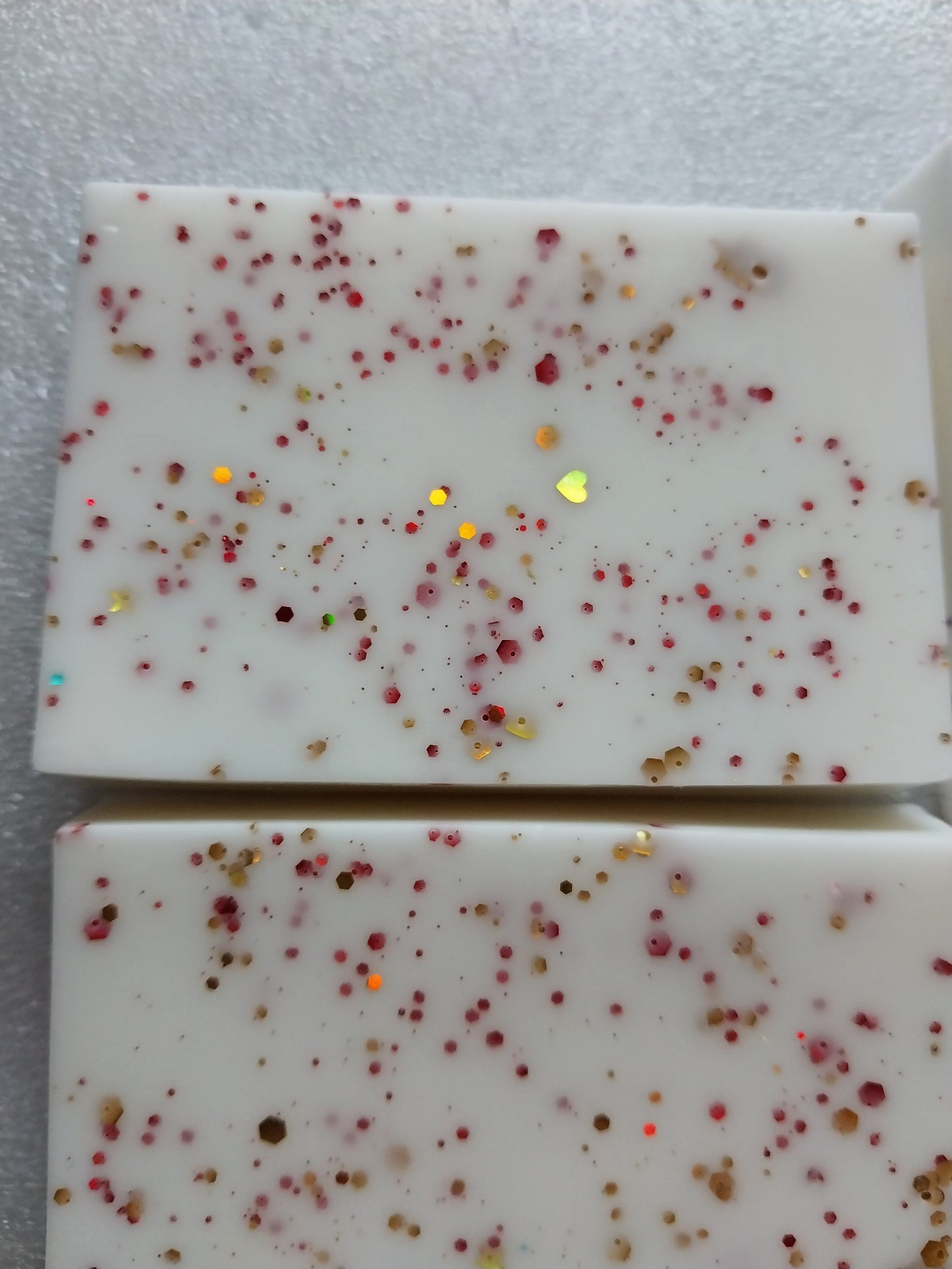 Glitter Goats Milk Soap Bars Hand Crafted Frankincense Essential oil