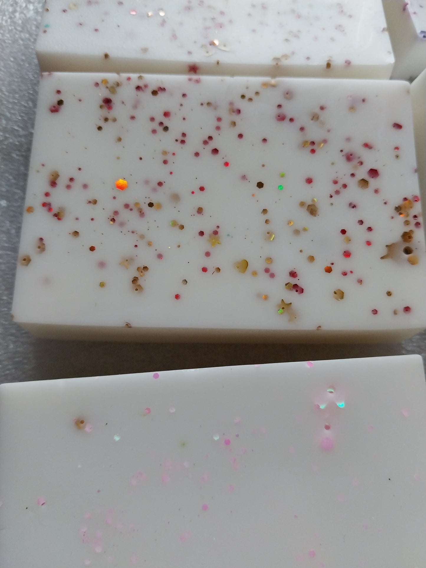 Glitter Goats Milk Soap Bars Hand Crafted Frankincense Essential oil