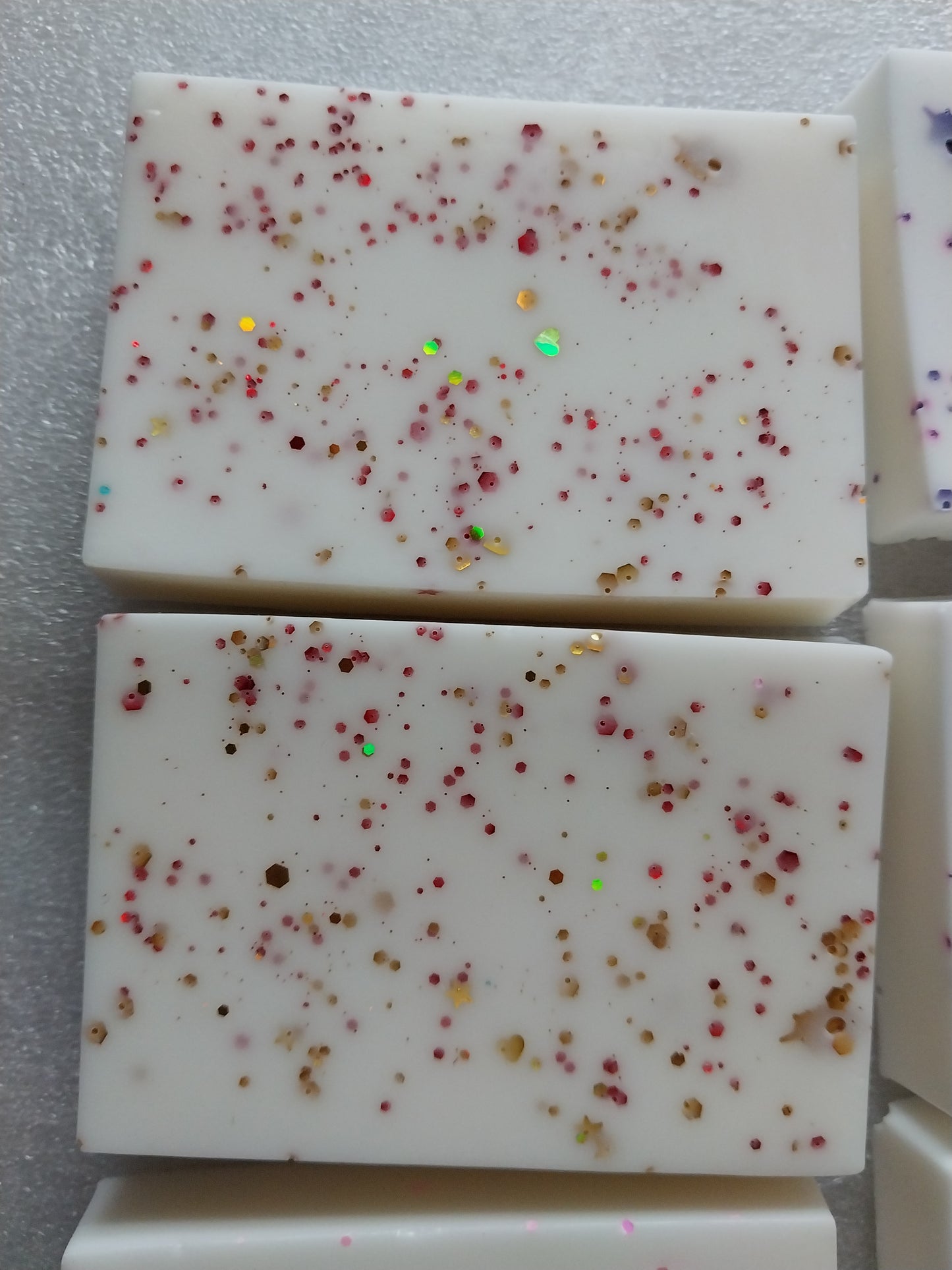 Glitter Goats Milk Soap Bars Hand Crafted Frankincense Essential oil