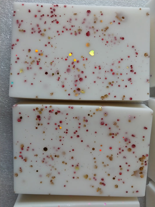 Glitter Goats Milk Soap Bars Hand Crafted Frankincense Essential oil