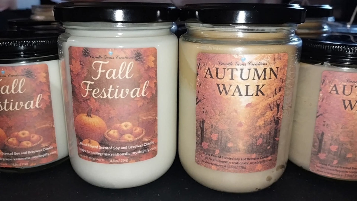 Autumn Walk Hand Poured Candle limited Fall edition