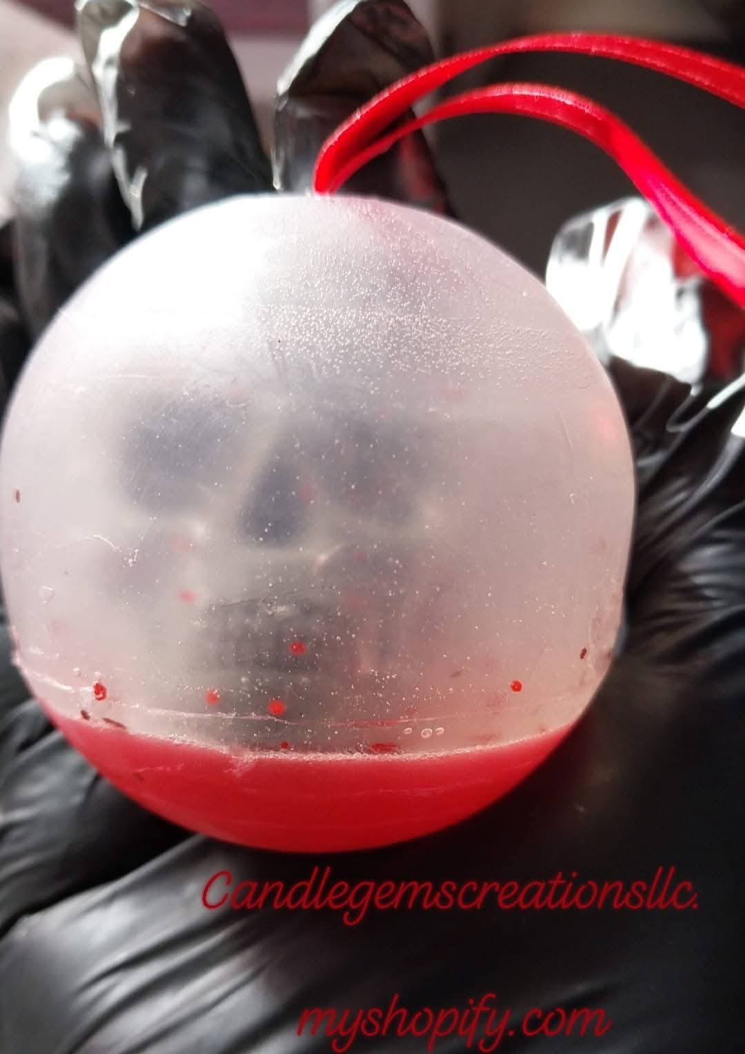 Skull Snow Globe Ornament Soap