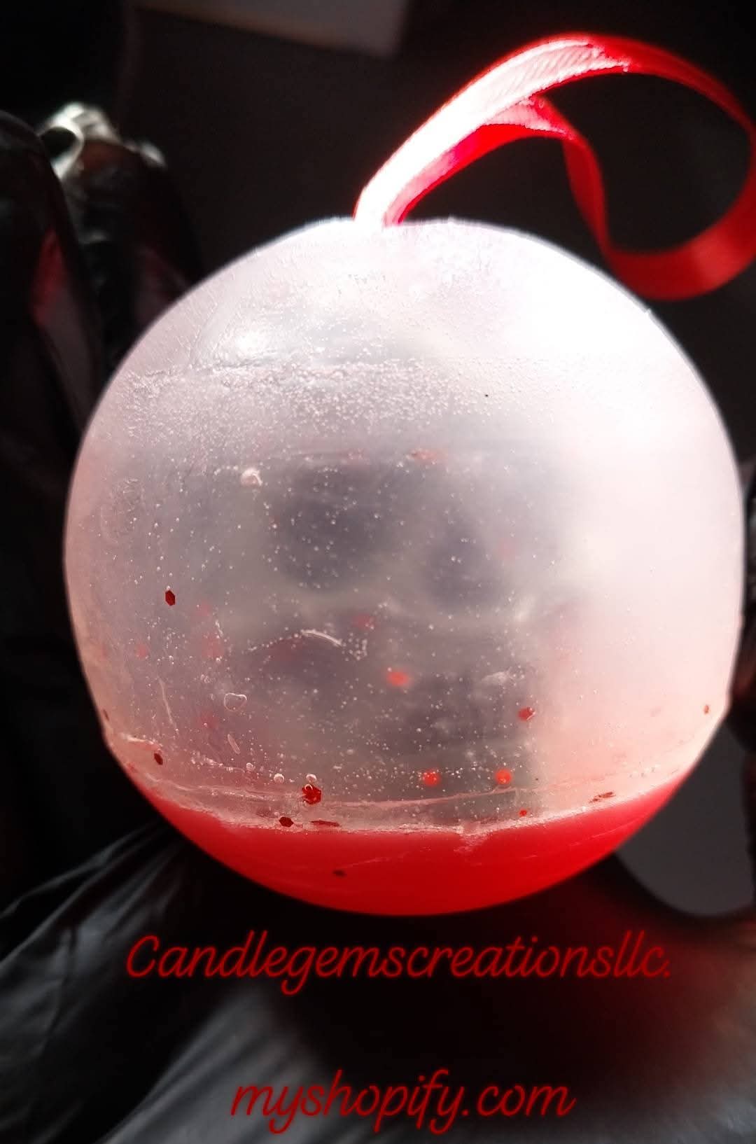 Skull Snow Globe Ornament Soap