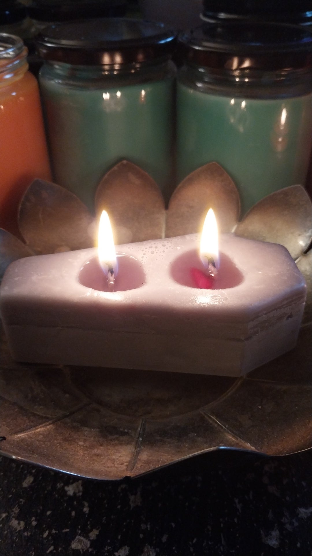 Color changing Coffin candle