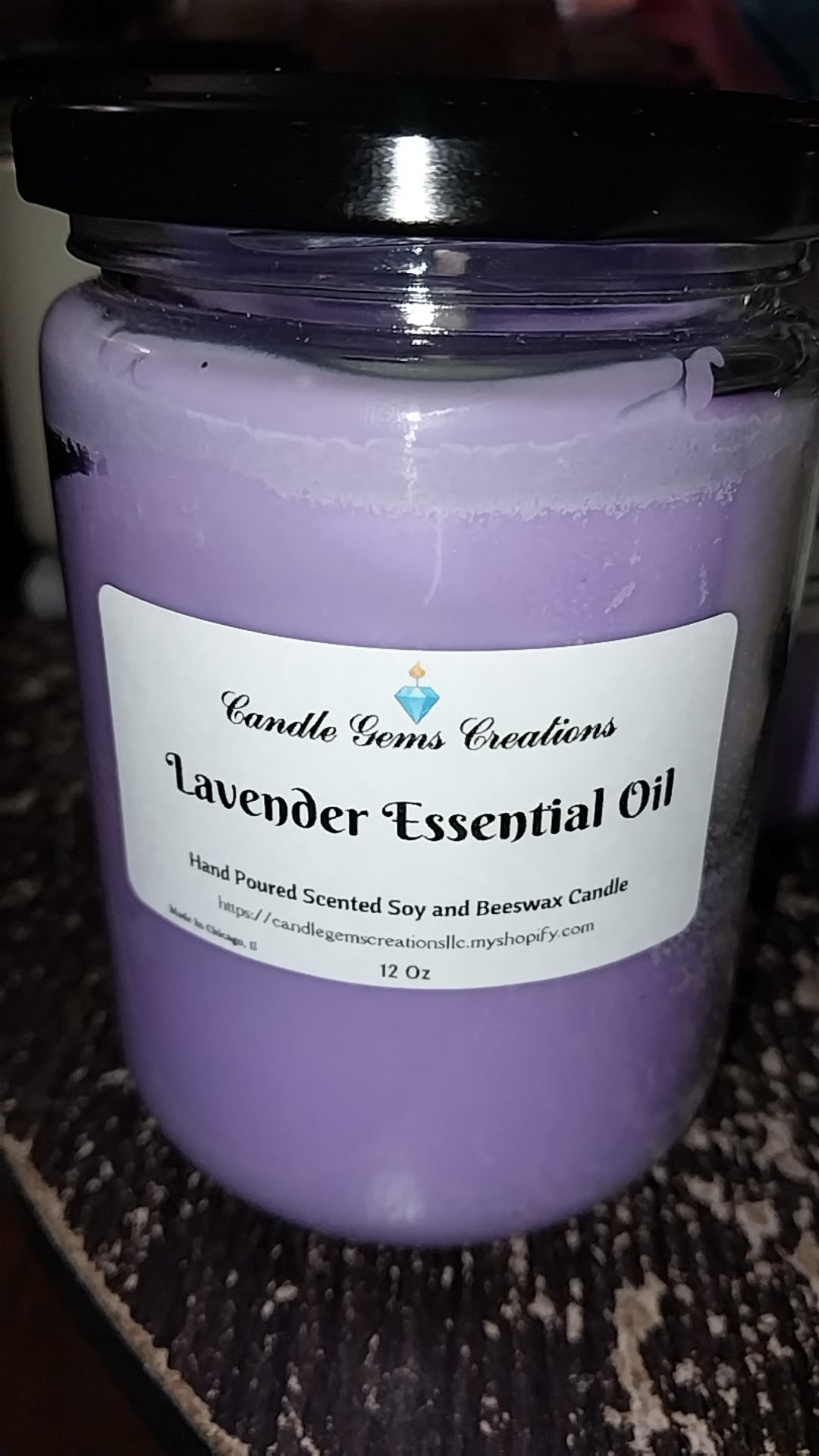 Lavender Essential oil Hand Poured Soy and Beeswax Candle