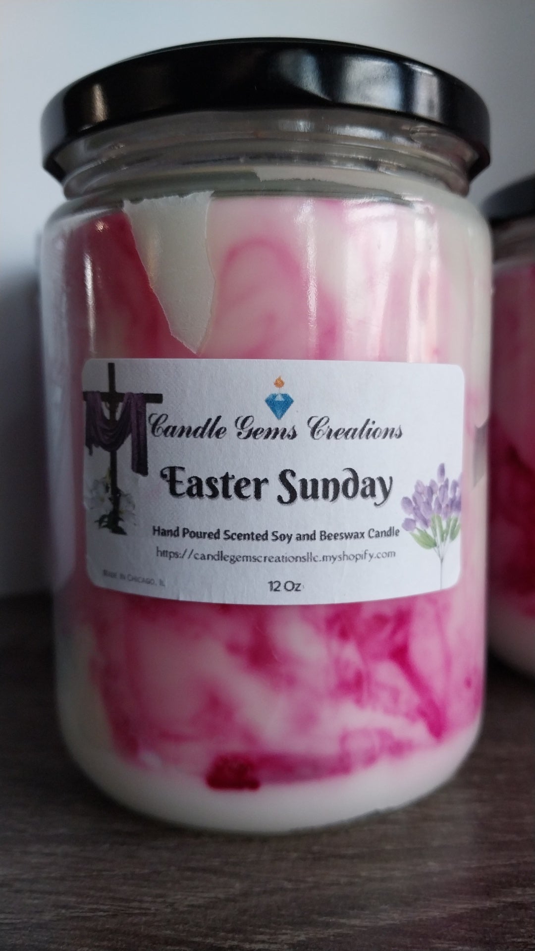 CLEARANCE Easter Sunday Hand Poured Candle