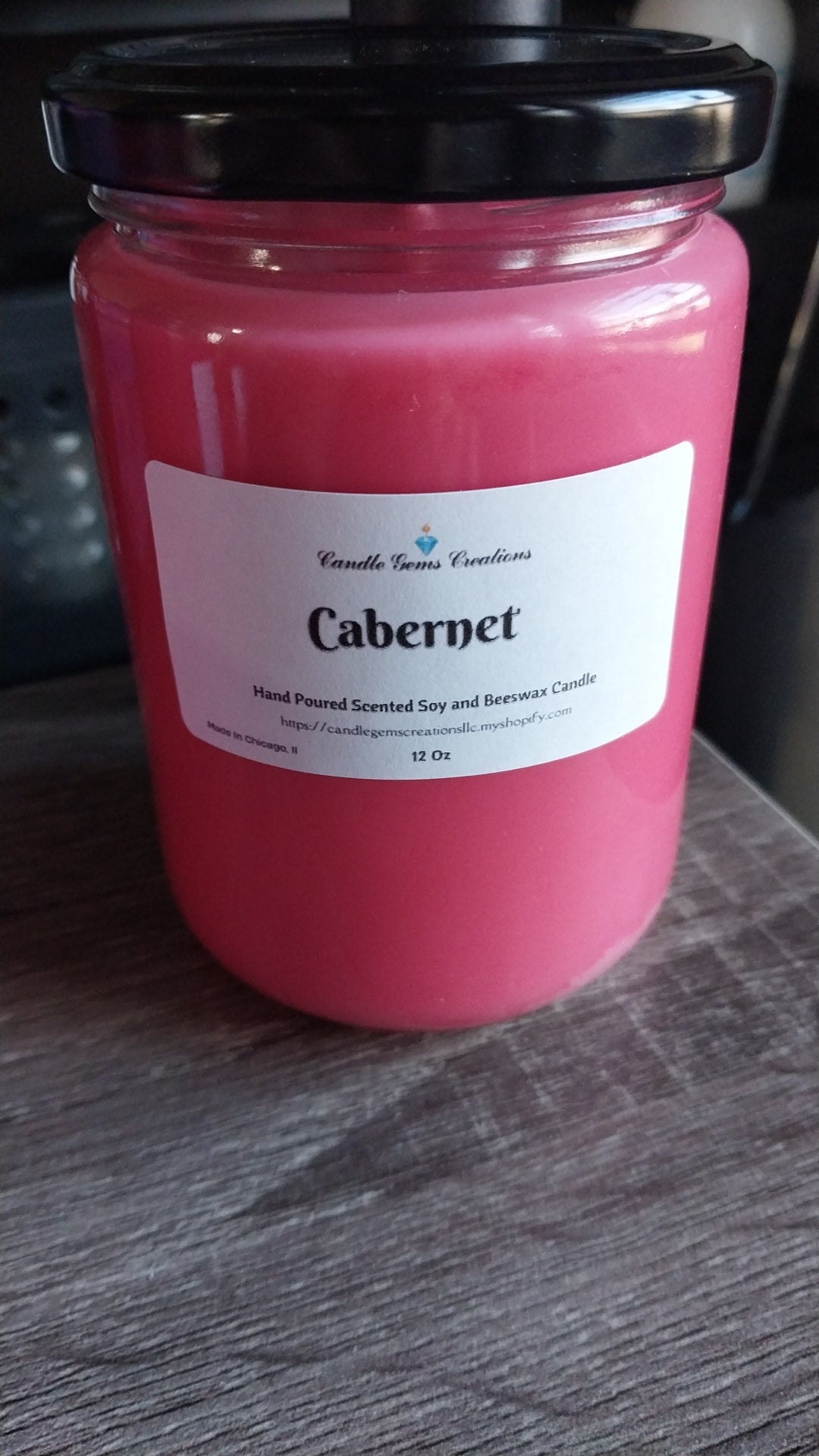 CLEARANCE Cabernet Candle Hand Poured