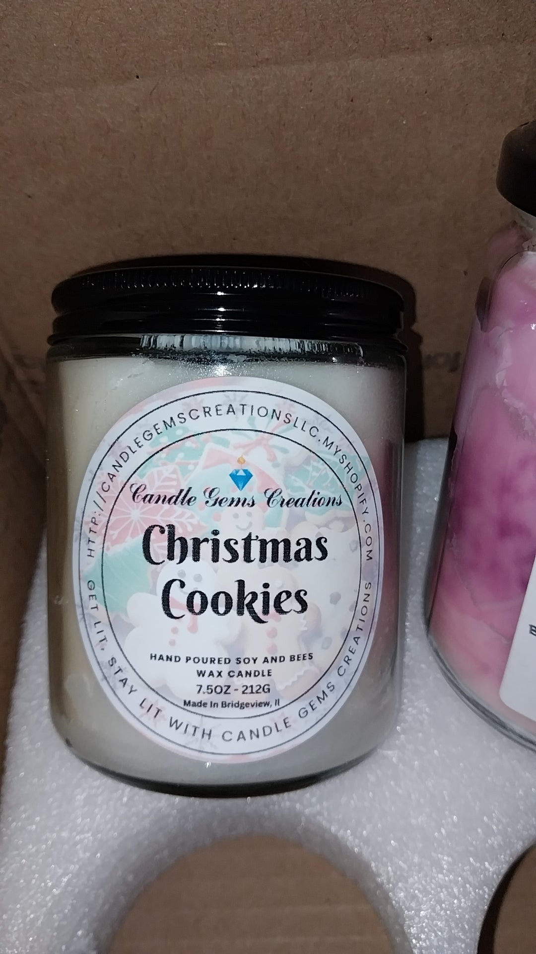 Christmas cookies hand poured candle