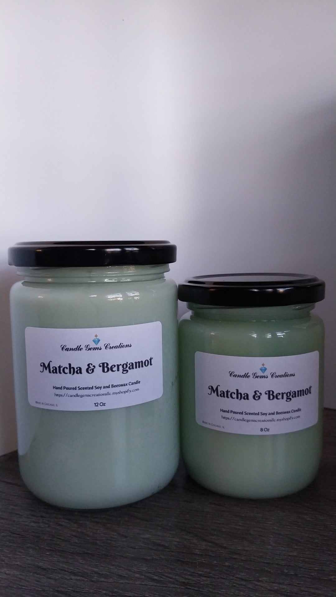 CLEARANCE Matcha and bergamot Hande Poured Candle