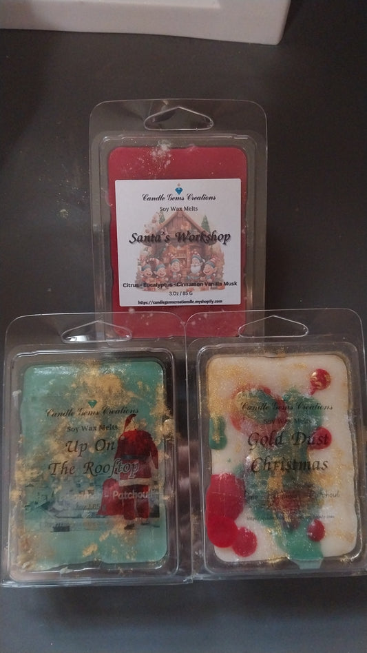 Holiday collection clamshell soy wax melts