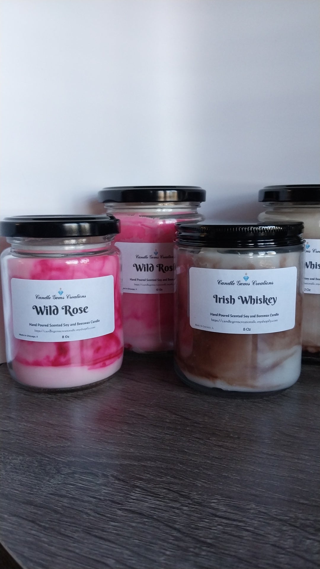 Wild Rose Hande Poured Candle